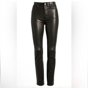 Frame Denim Women's Black Leather Pants